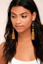 Vanessa Mooney | Faith Gold Tassel Earrings | Lulus