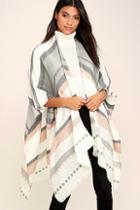 Gentle Fawn Kirin Ivory Striped Poncho