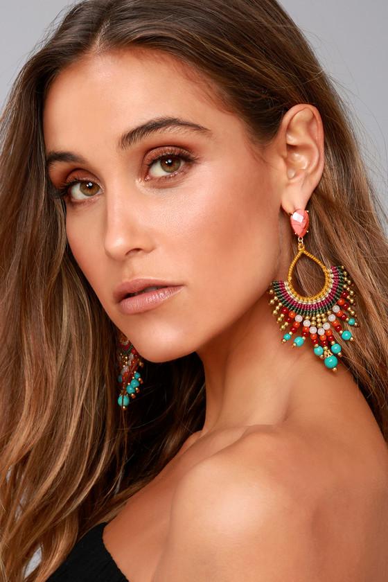 Lulus | First Sunrise Multi Color Beaded Earrings