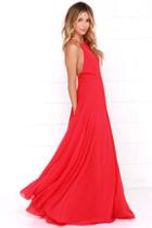 Lulus Mythical Kind Of Love Red Maxi Dress