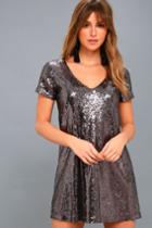 Lulus | Light Up The Night Lavender Sequin Shift Dress