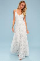 Cressida White Lace Maxi Dress | Lulus