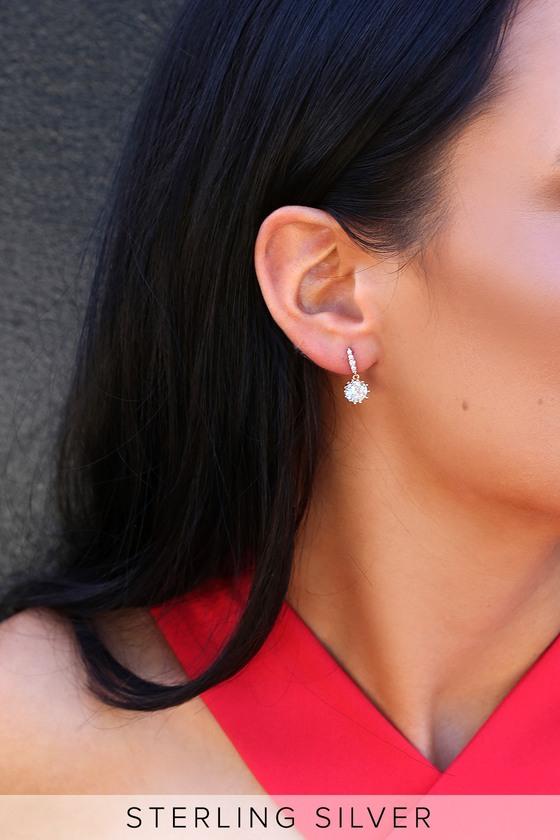 Phillipa Rose Gold Rhinestone Earrings | Lulus