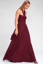 Lulus | Exclusive Tricks Of The Trade Burgundy Maxi Dress