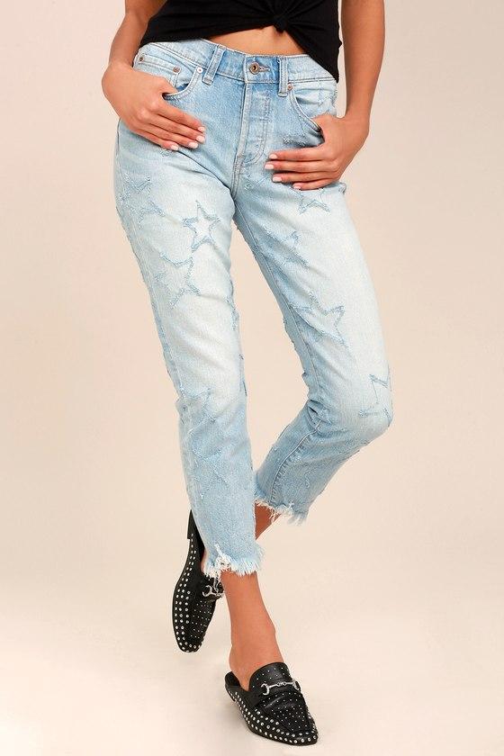Pistola | Seeing Stars Light Wash Distressed Skinny Jeans | Size 24 | Blue | Lulus