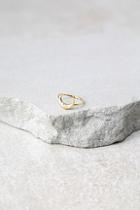 Lulus Crescent From Above Gold Ring