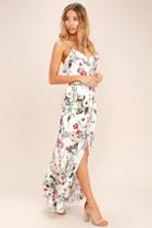 Bloom On Ivory Floral Print Maxi Dress | Lulus