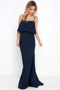 Dfi From A Fantasy Navy Blue Maxi Dress