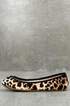 Lfl | Tinker Leopard Velvet Ballet Flats | Size 7 | White | Lulus