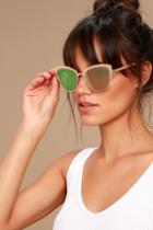 Lulus | Sun Ray Rose Gold And Pink Mirrored Sunglasses