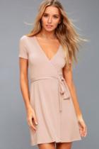 Belvedere Blush Pink Wrap Dress | Lulus