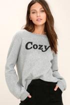 Project Social T Cozy Heather Grey Sweatshirt