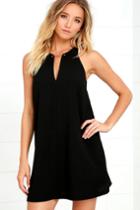 Lulus | Near Or Bar Black Shift Dress | Size X-small | 100% Polyester