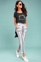 Tavik Court Black And White Striped Cropped Pants