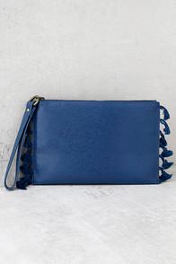 Lulus Holbox Navy Blue Clutch