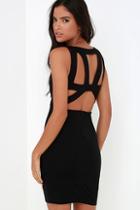 Lulu*s Suite And Spicy Black Bodycon Dress