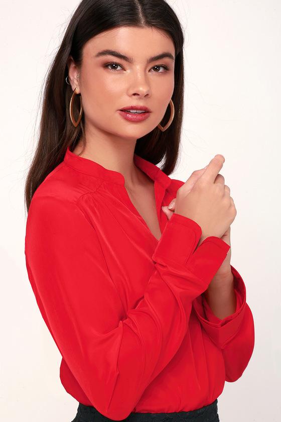Melana Red Long Sleeve Top | Lulus