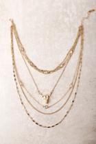 Lulus Forever Wild Gold Layered Choker Necklace