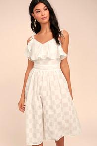 J.o.a. Joanie White Midi Dress
