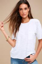Project Social T Tomboy White Pocket Tee | Lulus