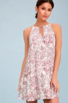 Black Swan Carmen Coral Red Print Swing Dress | Lulus