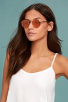 Crap Eyewear | The Tuff Patrol Rose Gold Mirrored Sunglasses | Pink | Lulus
