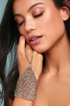 New Friends Colony | Glittered-up Peach Sequin Harness Bracelet | Pink | Lulus