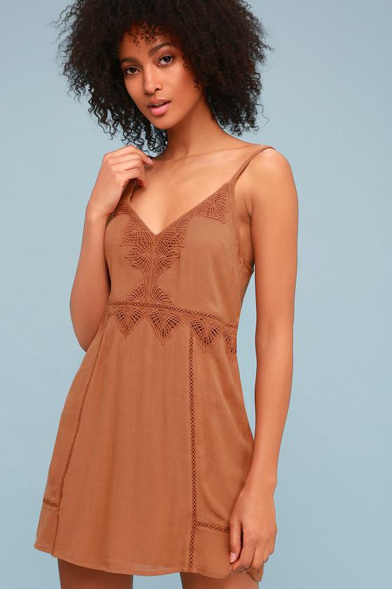 Amuse Society Beach Luxe Rust Brown Crochet Dress | Lulus