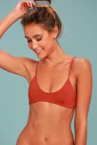 Tavik | Nahla Rust Red Bikini Top | Size Small | Lulus