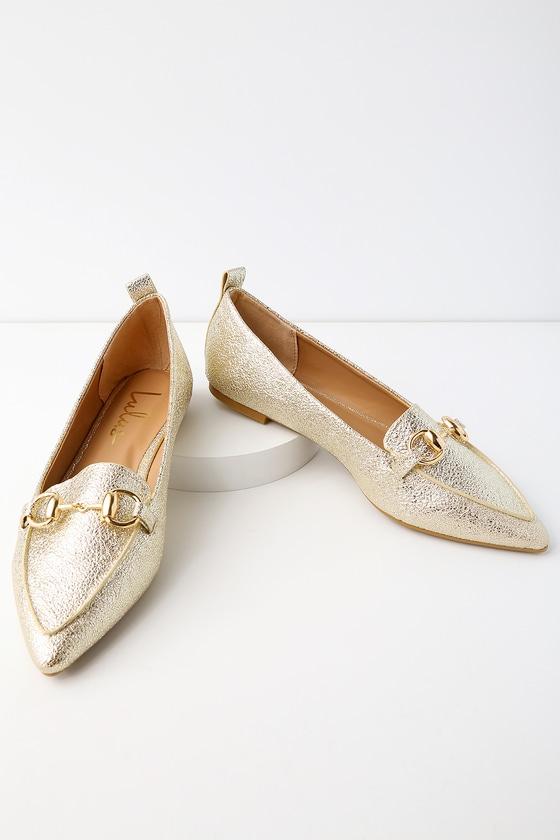 Charlotte Gold Loafers | Lulus