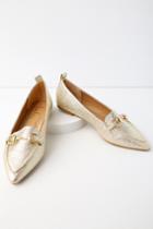 Charlotte Gold Loafers | Lulus