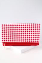 Sunlit Skies Red And White Gingham Clutch | Lulus