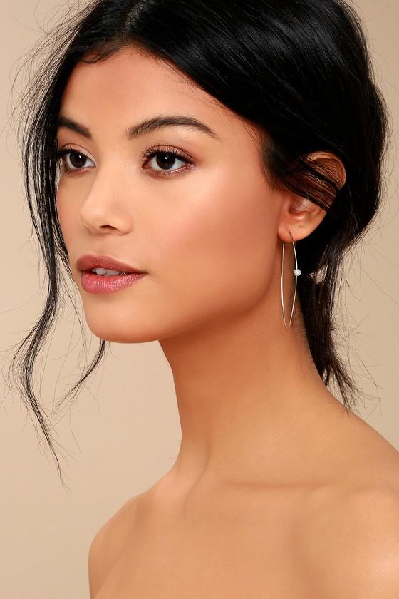 Lulus | Calm And Collected Silver Hoop Earrings