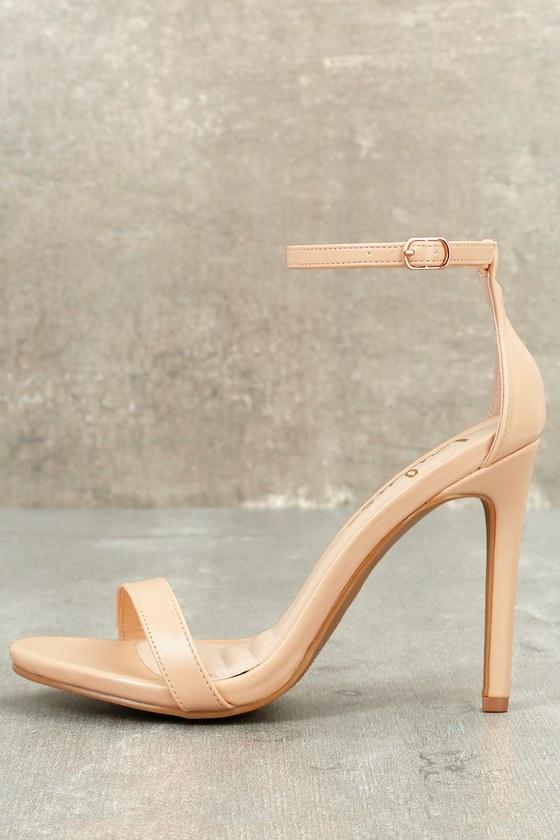 Loveliness Nude Ankle Strap Heels | Lulus
