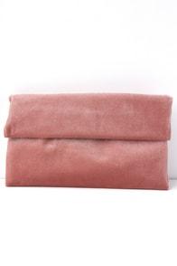 Lulus Wild Nights Blush Pink Velvet Foldover Clutch