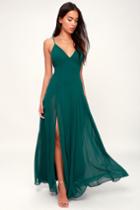 Lovely Still Forest Green Sleeveless Maxi Dress | Lulus