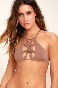 Dolce Vita Macrame Mauve Bikini Top