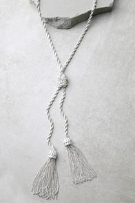Lulus Theatrics Silver Wrap Necklace