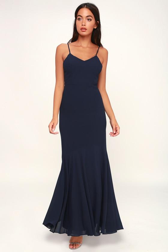 We Belong Together Navy Blue Maxi Dress | Lulus