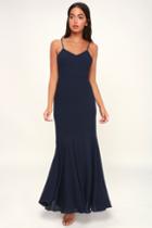 We Belong Together Navy Blue Maxi Dress | Lulus