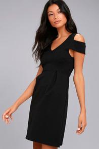 Black Swan Vera Black Cold Shoulder Dress