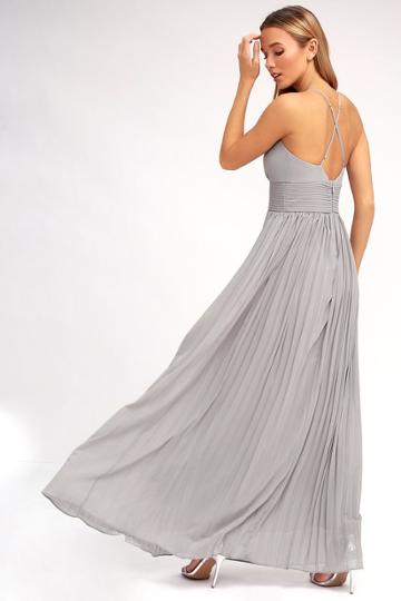 Depths Of My Love Grey Maxi Dress | Lulus