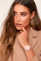 Lulus | Time And Time Again Light Brown And Rose Gold Watch | Vegan Friendly