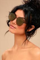 Vegas Vacay Black And Gold Aviator Sunglasses | Lulus