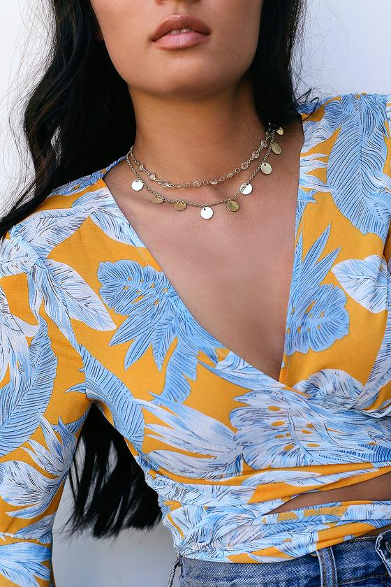 Sworn Lover Light Gold Layered Choker Necklace | Lulus