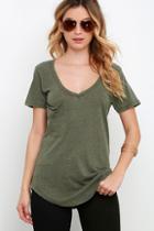 Z Supply Z Supply Pleasant Surprise Olive Green Tee