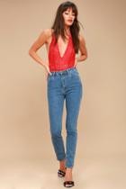 Rollas | Dusters Medium Wash High-waisted Jeans | Size 28 | Blue | Lulus