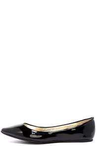 Cherish Try A Little Tenderness Black Patent Pointed Flats