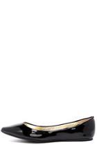 Cherish Try A Little Tenderness Black Patent Pointed Flats