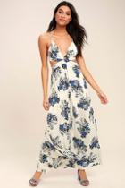Illa Illa Perfect Memory White Floral Print Maxi Dress